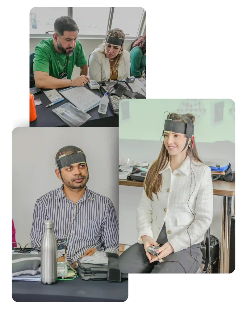 Alunos em prática de tDCS